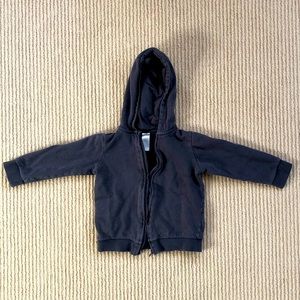 Organic cotton zip hoodie dark grey H & M 3T toddler